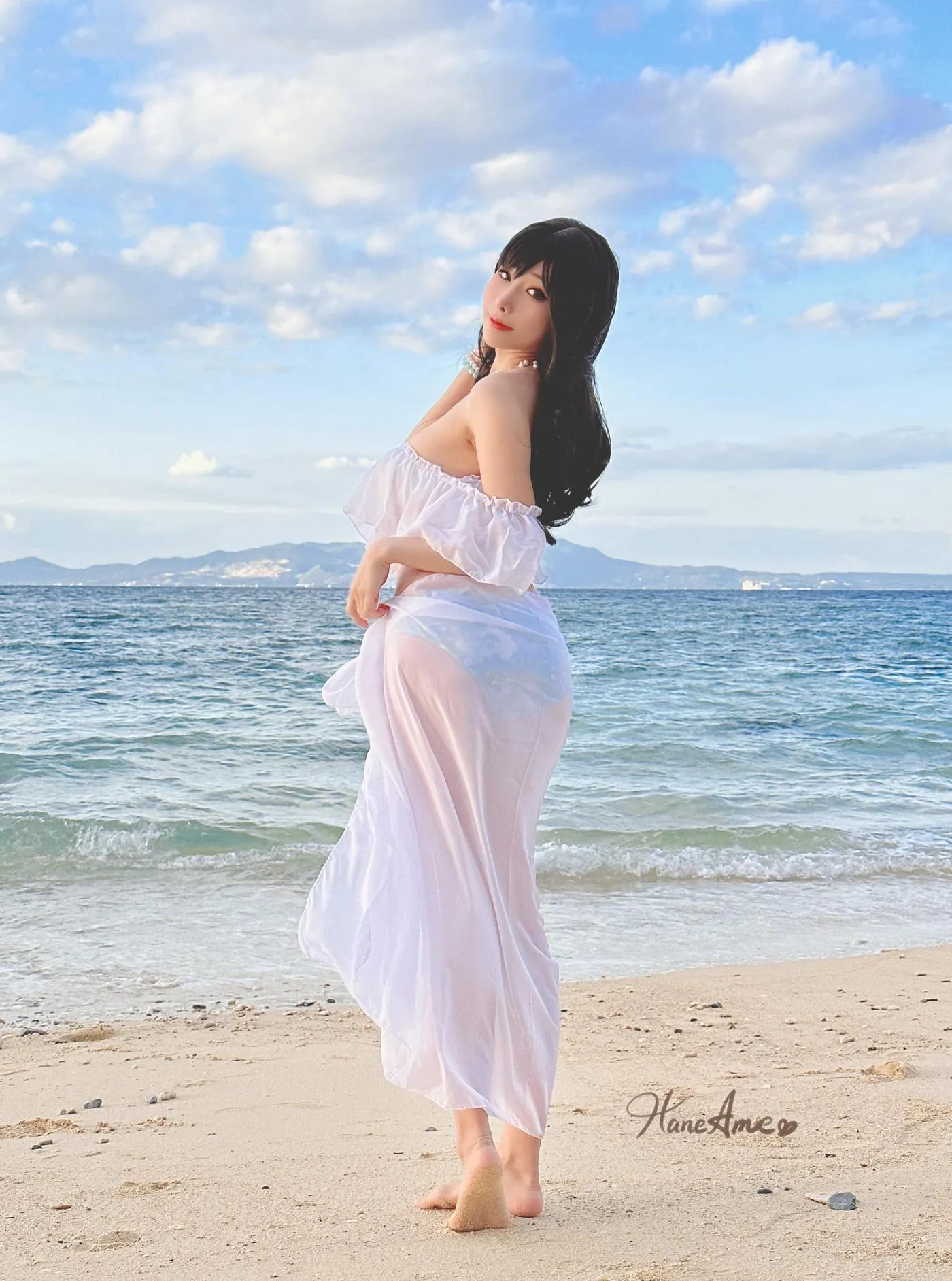 雨波_HaneAme – NO.191 2023年05月新品订阅4套视频-Original White Sand Love In Okinawa [43P]插图2